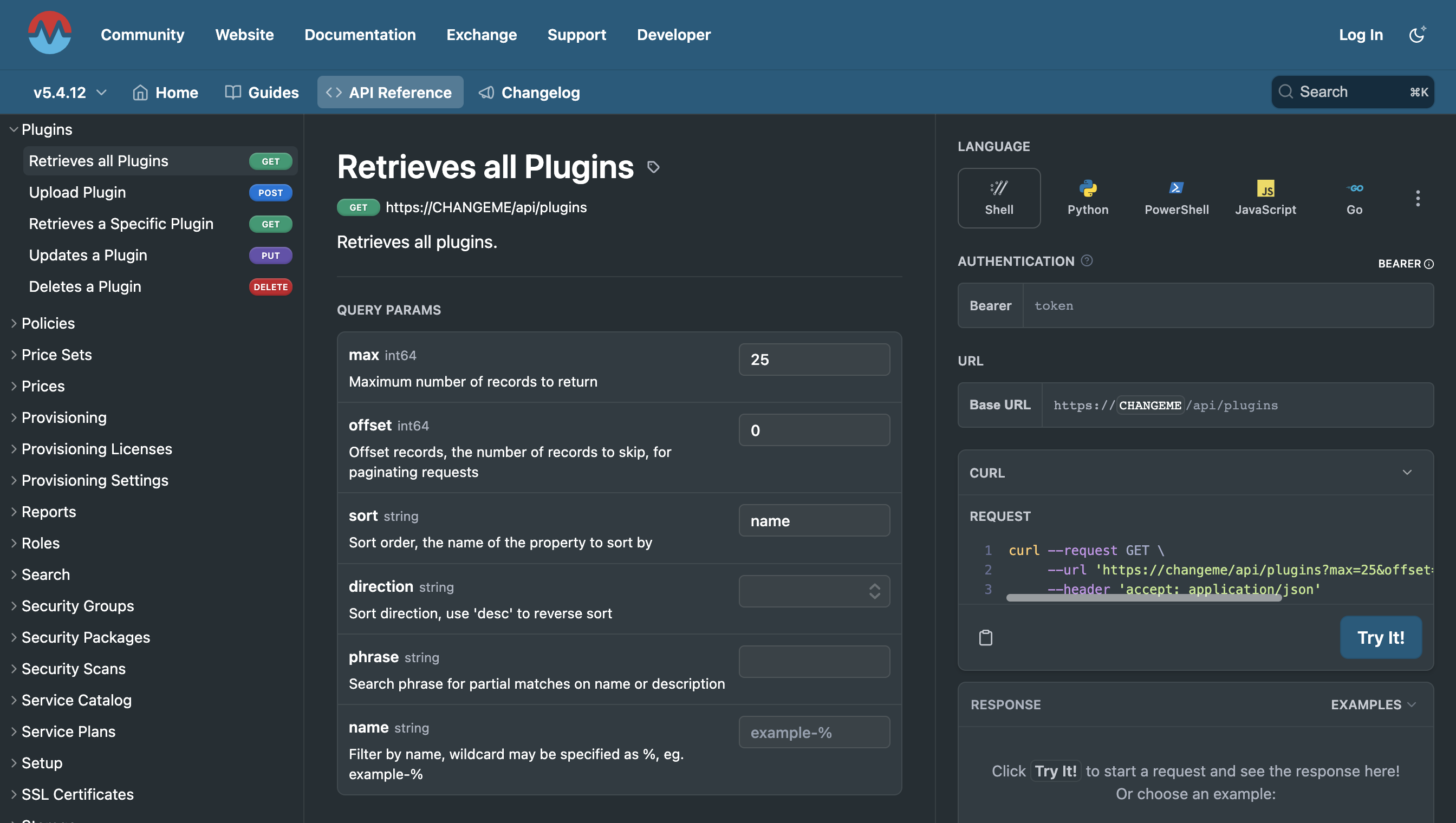 Managing Morpheus Plugins via REST API