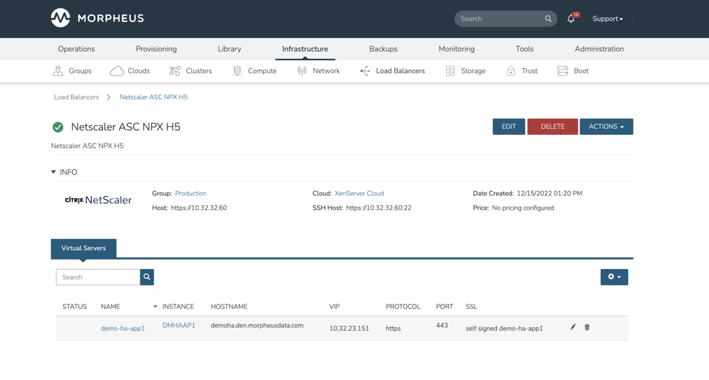 Citrix Netscaler Virtual Servers